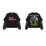 Iron Maiden Designed Oversized Long Sleeve T-shirt