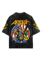 Anthrax Designed Vinatge Oversized Tee
