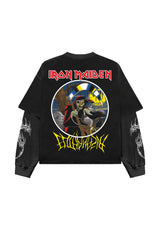 Iron Maiden Designed Oversized Long Sleeve T-shirt