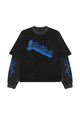 Judas Priest Designed Oversized Long Sleeve T-shirt
