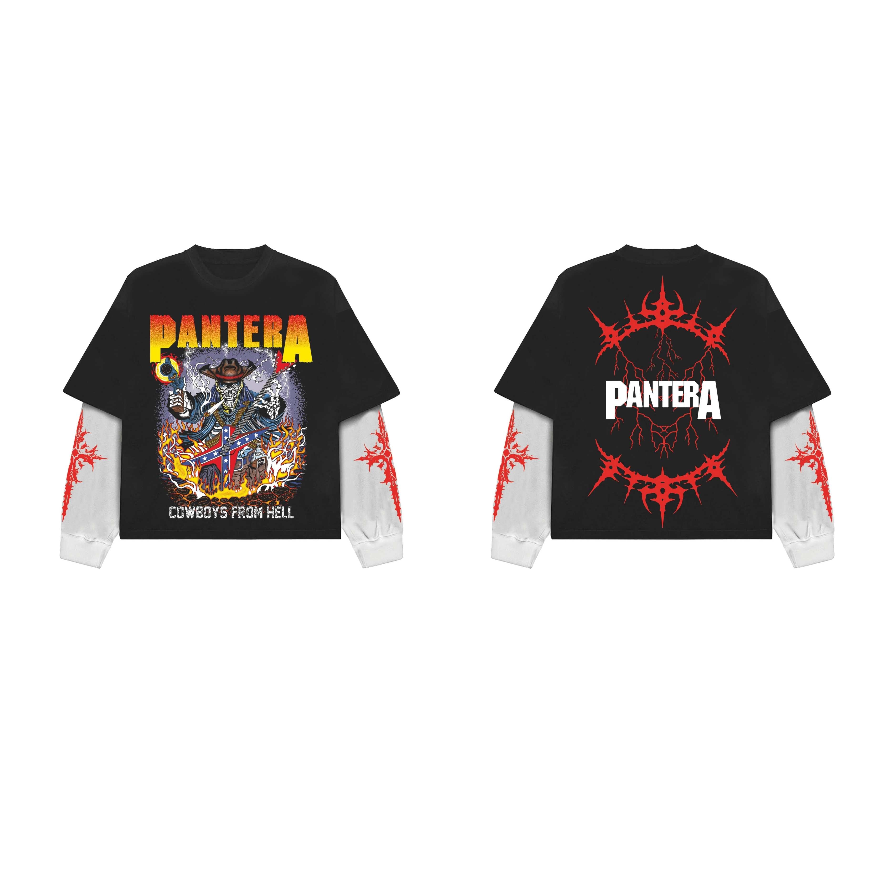 Pantera Designed Oversized Long Sleeve T-shirt