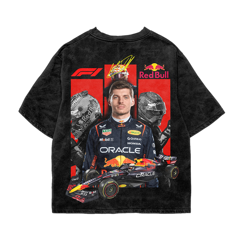 Verstappen Acid Wash Oversized Tee