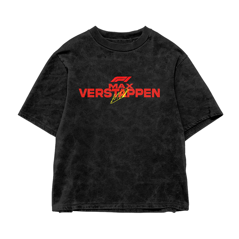 Verstappen Acid Wash Oversized Tee