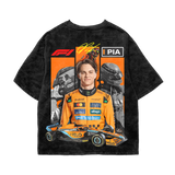 Piastri Acid Wash Oversized Tee