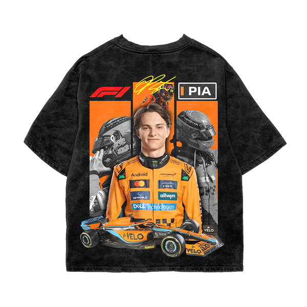 Piastri Acid Wash Oversized Tee