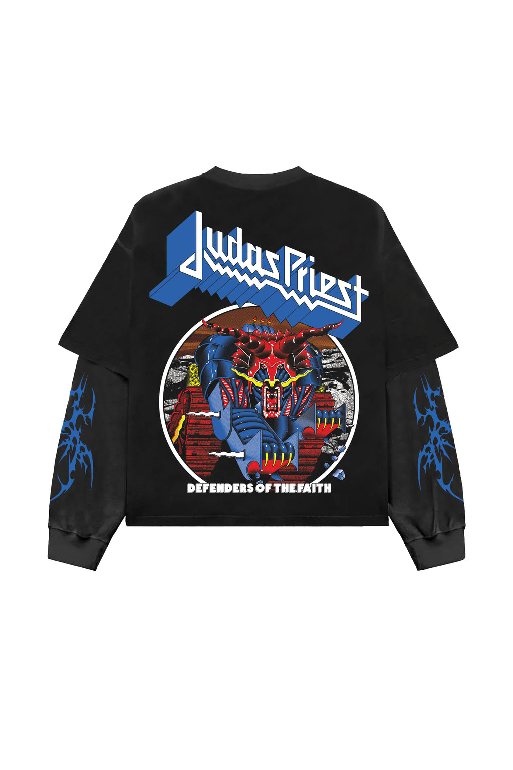 Judas Priest Designed Oversized Long Sleeve T-shirt
