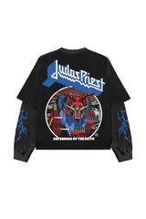 Judas Priest Designed Oversized Long Sleeve T-shirt