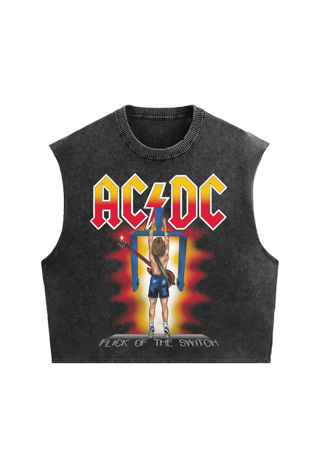 AC/DC Designed Oversized Vintage Vest – Lets dope