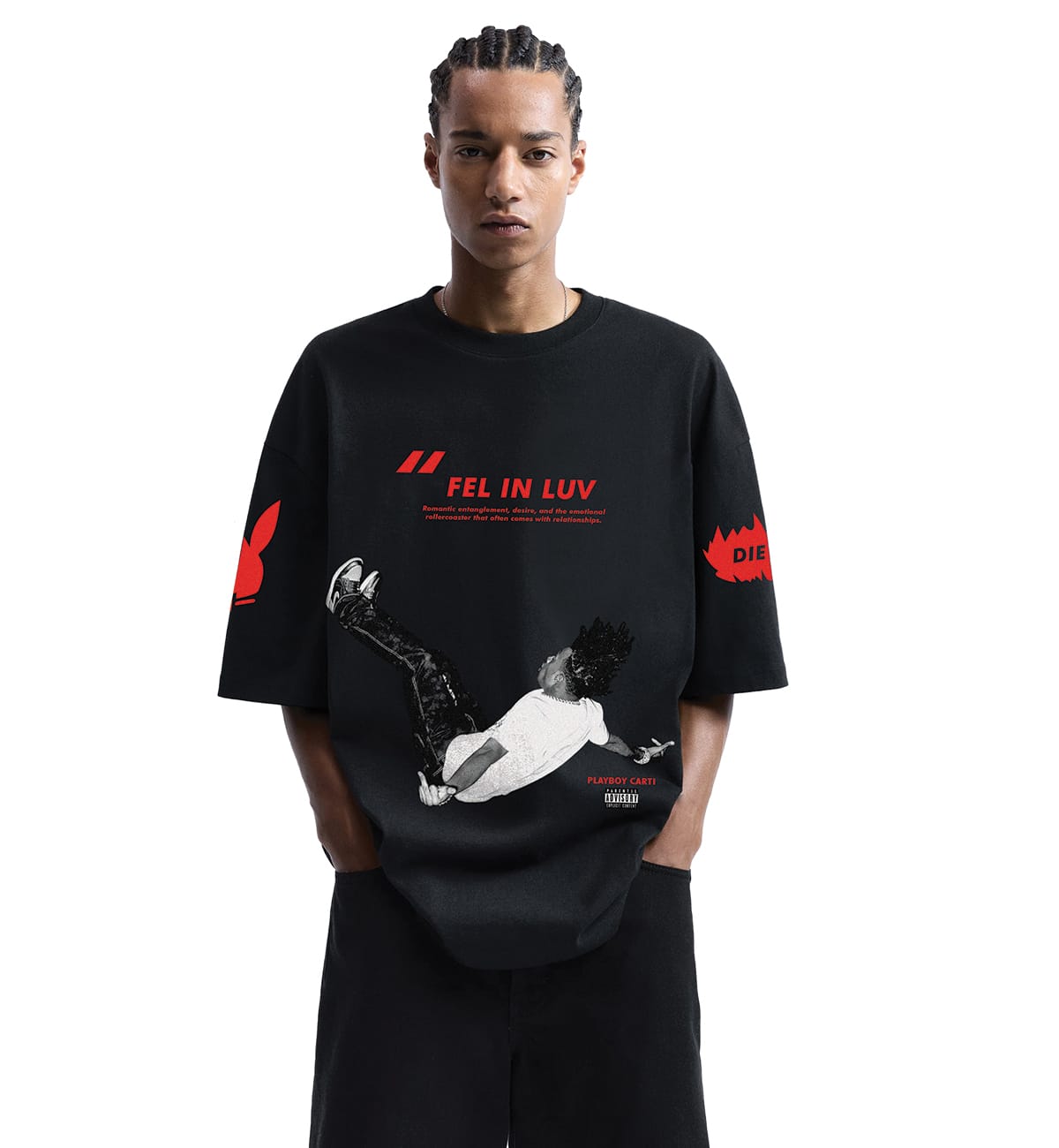 Fell In Luv Designed Oversized Tee