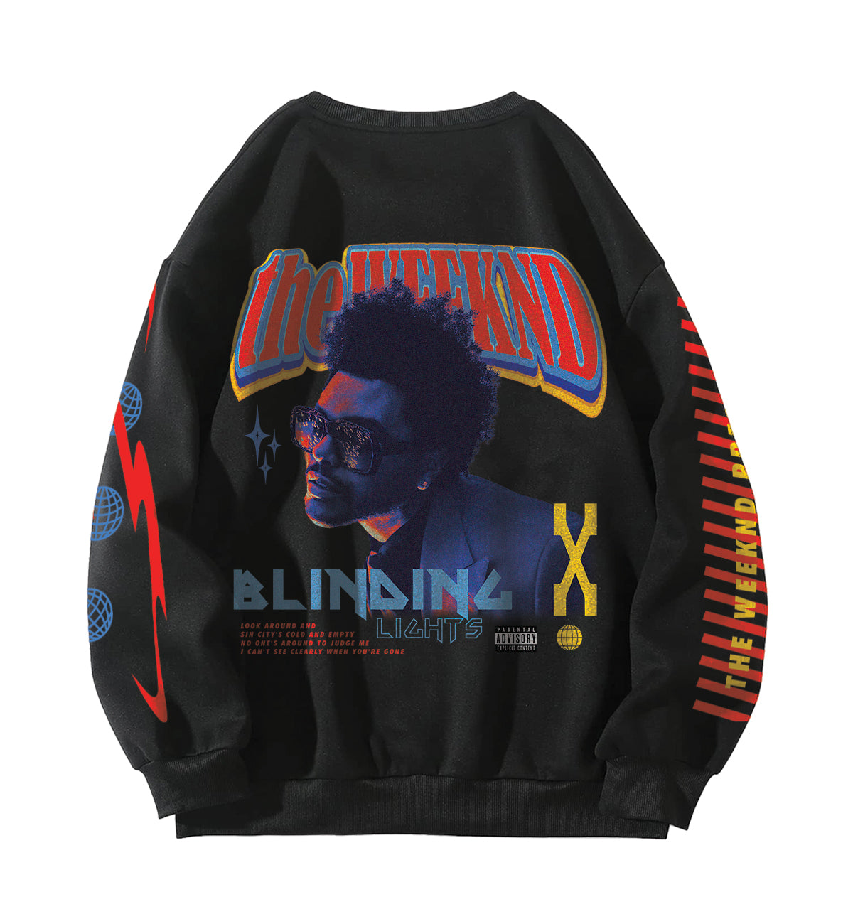 Blinding Lights Designed Oversized Sweatshirt